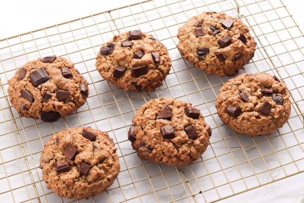 Galletas de avena con trozos de chocolate